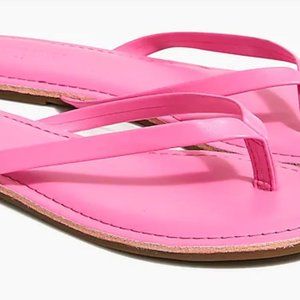 J. Crew Easy Summer Flip Flops, NWT, Neon tulip color